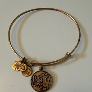 Alex and Ani Gold-Tone Love Charm Bracelet